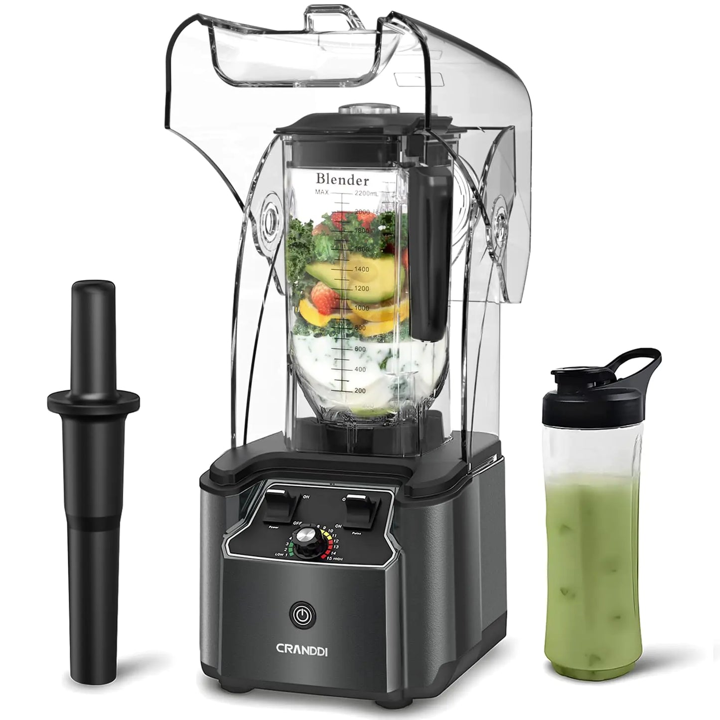 CRANDDI Commercial Quiet Blender